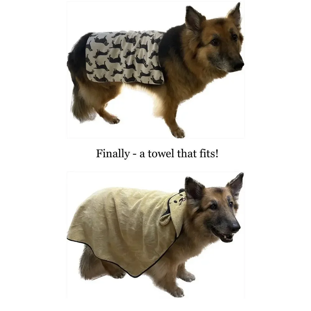New Original Canine Commerce Dante Towel 100% Cotton XXL Dog Towel Gift Wrapped